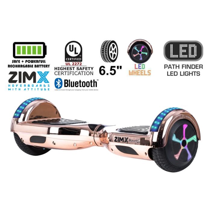 Rose gold hoverboard with bluetooth and lights store