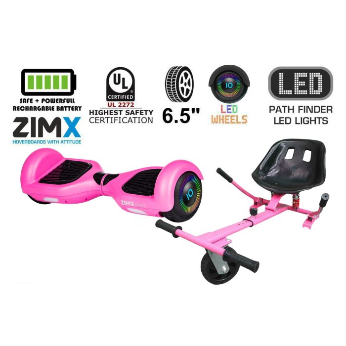 Pink Hoverboard Swegway Segway with LED Wheels UL2272 Certified HK5 Pink