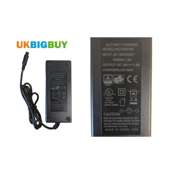UK HoverBoard Charger Fused Plug BS1363A CE and UL Approved