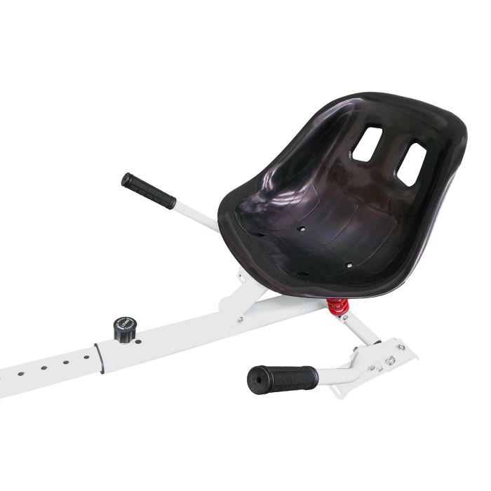 White HoverKart HK5 With Suspension and Off Road Front Wheel Steer