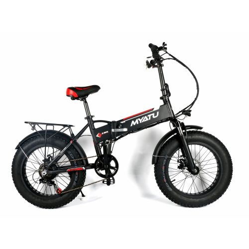 M0320F Black Fat Tyre Commuter EBike (with throttle included)