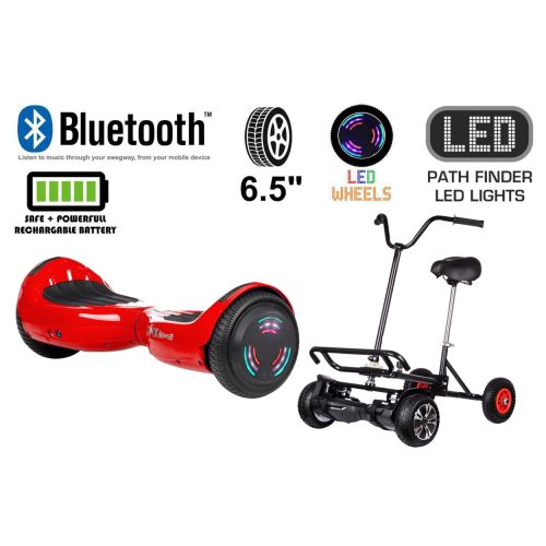 Red Bluetooth Swegway Segway Hoverboard and BK2 Hoverbike Black