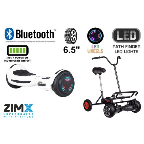 White Bluetooth Swegway Segway Hoverboard and BK2 Hoverbike Black