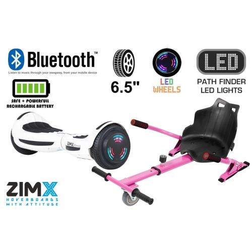 White Bluetooth Swegway Segway Hoverboard and HK4 Pink