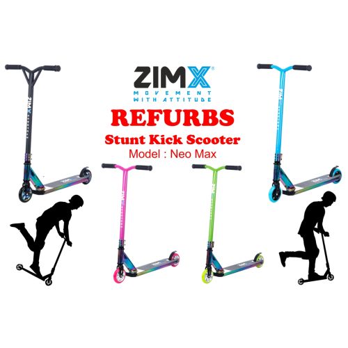REFURBED - ZIMX NEO MAX STUNT SCOOTER - SUITS 8 YRS+