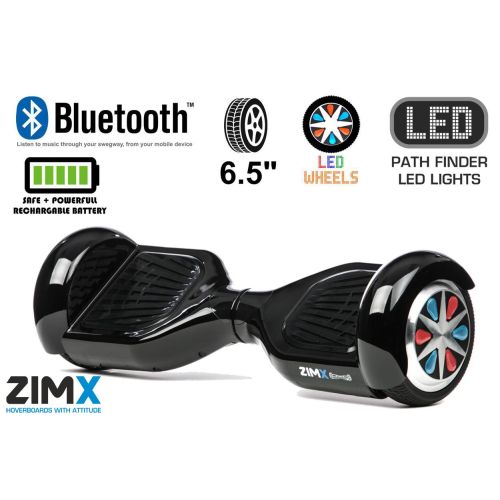 Black Hoverboard Swegway Segway Bluetooth LED Wheels 