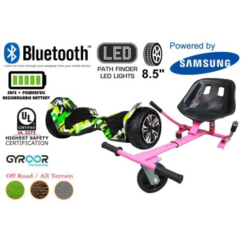 Hyper Green G2 Pro Off Road Hoverboard Swegway Segway UL2272 Certified + HK5 HoverKart Pink