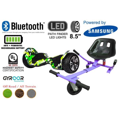 Hyper Green G2 Pro Off Road Hoverboard Swegway Segway UL2272 Certified + HK5 HoverKart Purple