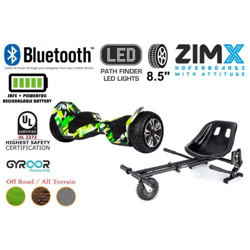 Hyper Green G2 Pro Off Road Hoverboard Swegway UL2272 Certified + HK8 HoverKart