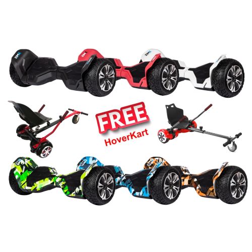 Refurbed 8.5" G2 Pro Off Road Hoverboard Swegway with LED Wheels + Hoverkart 