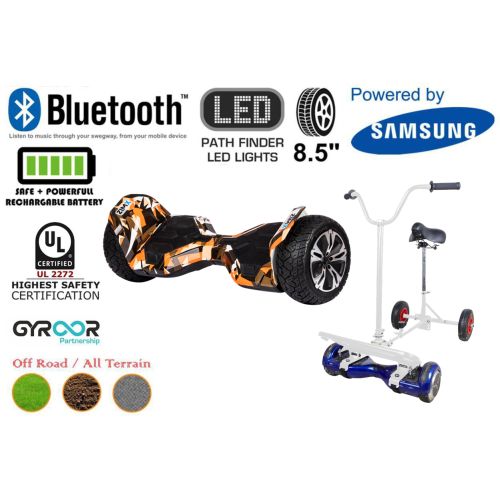 Wild Orange G2 Pro Off Road Hoverboard Swegway Segway UL2272 Certified + Hoverbike White