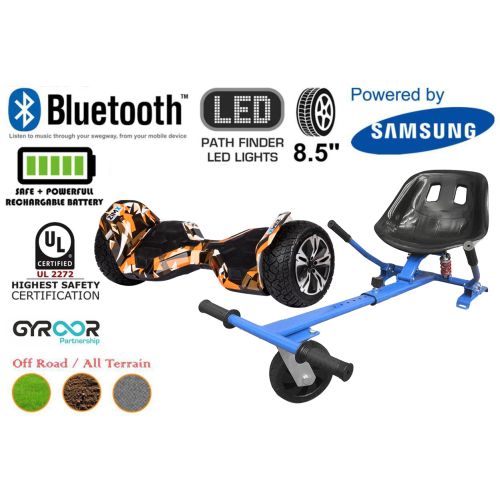 Wild Orange G2 Pro Off Road Hoverboard Swegway Segway UL2272 Certified + HK5 HoverKart Blue