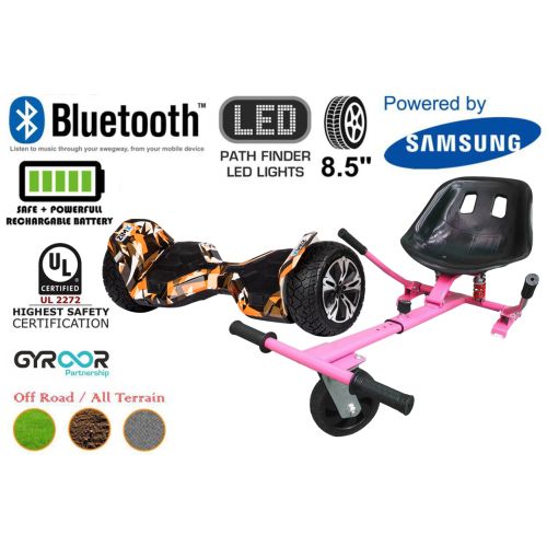 Wild Orange G2 Pro Off Road Hoverboard Swegway Segway UL2272 Certified + HK5 HoverKart Pink