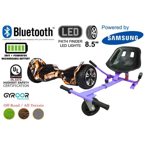 Wild Orange G2 Pro Off Road Hoverboard Swegway Segway UL2272 Certified + HK5 HoverKart Purple