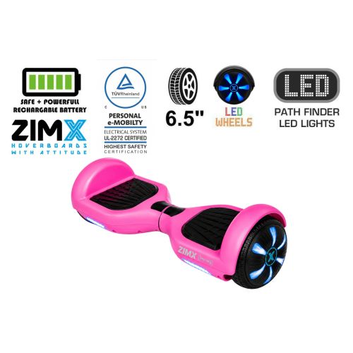 ZIMX HB1 Plus - Pink Hoverboard Segway with LED Wheels UL2272 Certified