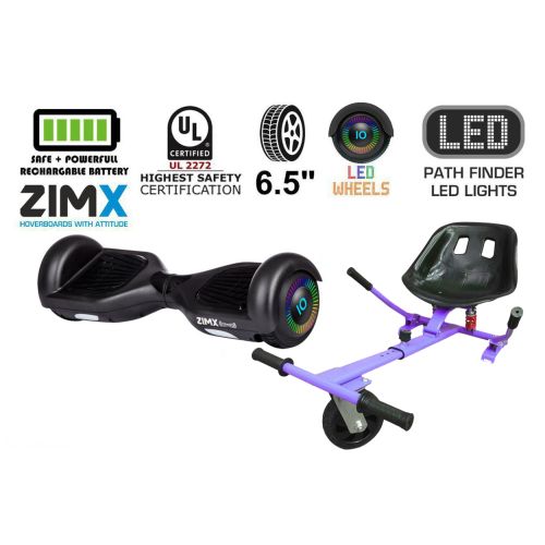 Black Hoverboard Swegway Segway with LED Wheels UL2272 Certified + HK5 Purple