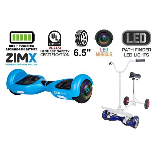 Blue Hoverboard Swegway Segway with LED Wheels UL2272 Certified + HoverBike White