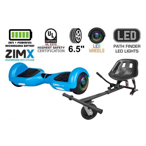 Blue Hoverboard Swegway Segway with LED Wheels UL2272 Certified + HK5 Black