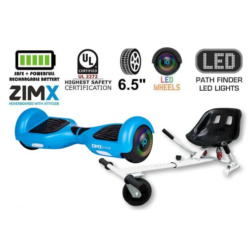 Blue Hoverboard Swegway Segway with LED Wheels UL2272 Certified + HK5 White