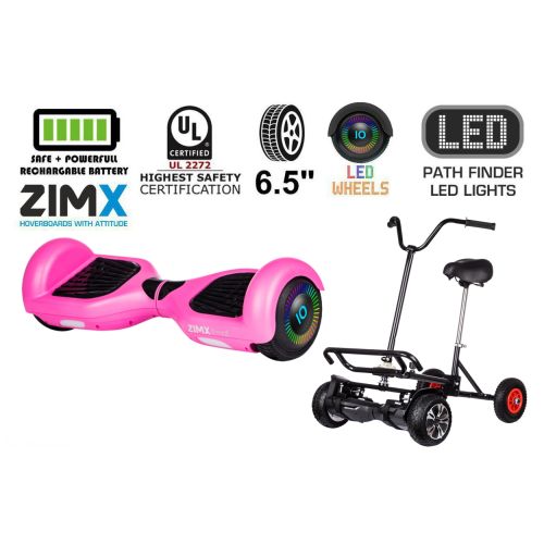 Pink Hoverboard Swegway Segway with LED Wheels UL2272 Certified + HoverBike Black