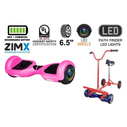 Pink Hoverboard Swegway Segway with LED Wheels UL2272 Certified + HoverBike Red