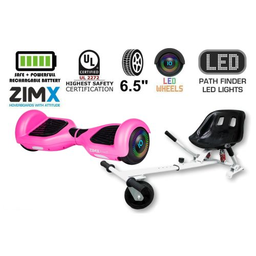 Pink Hoverboard Swegway Segway with LED Wheels UL2272 Certified + HK5 White