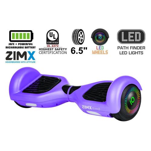 Purple Hoverboard Segway with LED Wheels UL2272 Certified