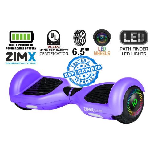 Refurbed - ZIMX HB2 Purple 6.5" Hoverboard Swegway with LED Wheels