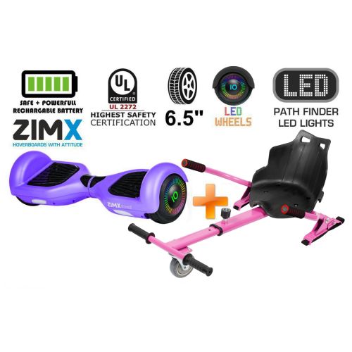 Purple Hoverboard Swegway Segway with LED Wheels UL2272 Certified + HK4 Pink