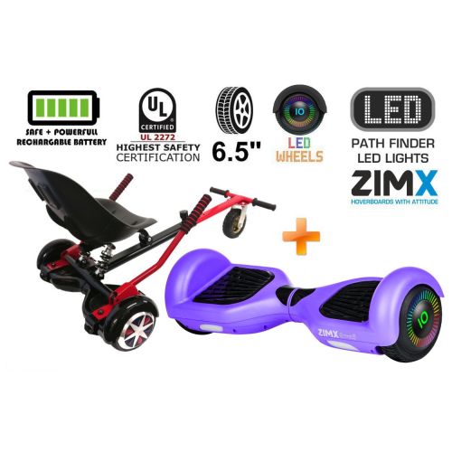 Purple Hoverboard Swegway Segway with LED Wheels UL2272 Certified + HK5 