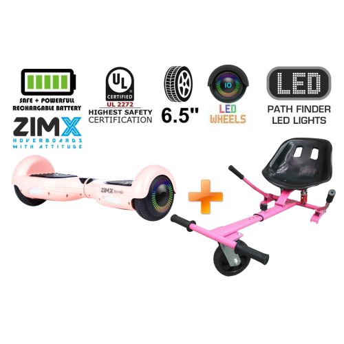 Rose Gold Hoverboard Swegway Segway with LED Wheels UL2272 Certified + HK5 Pink