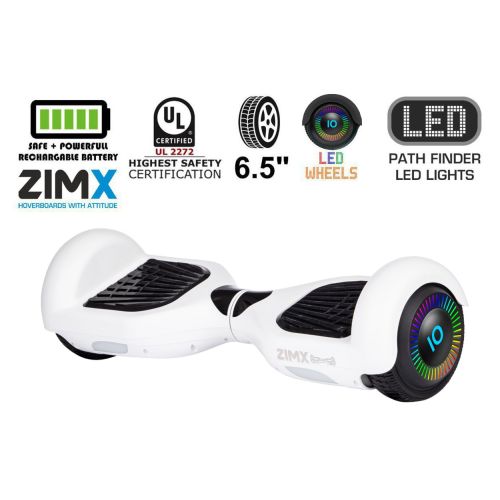 White Hoverboard Segway with LED Wheels Certified UL2272 