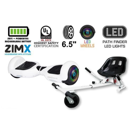 White Hoverboard Swegway Segway with LED Wheels UL2272 Certified + White HK5