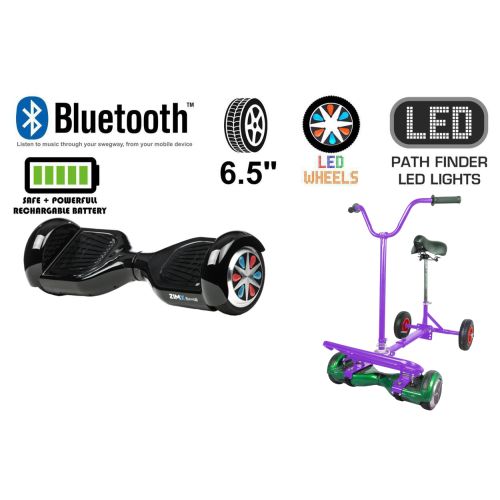 Black Bluetooth Swegway Segway Hoverboard and BK2 HoverBike Purple