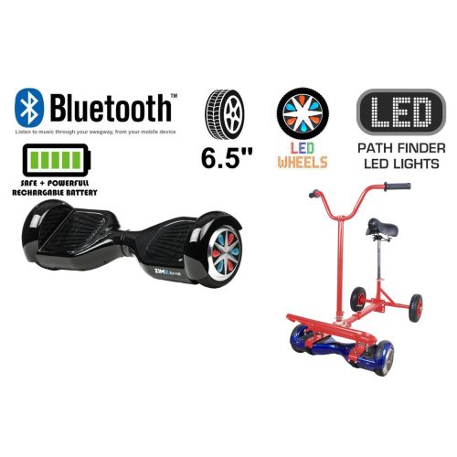Black Bluetooth Swegway Segway Hoverboard and BK2 HoverBike Red