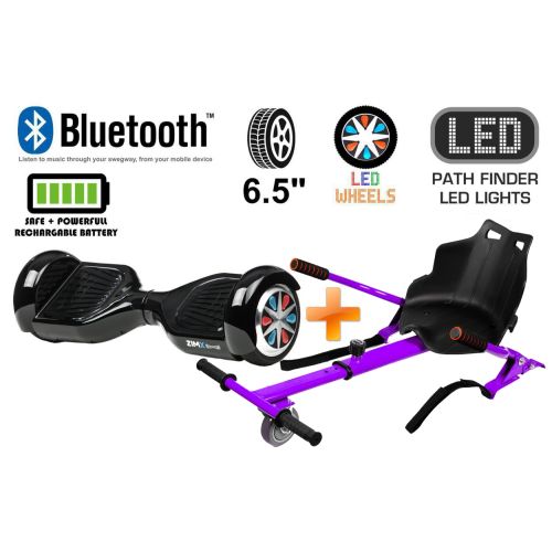 Black Bluetooth Swegway Segway Hoverboard and HK4 Purple