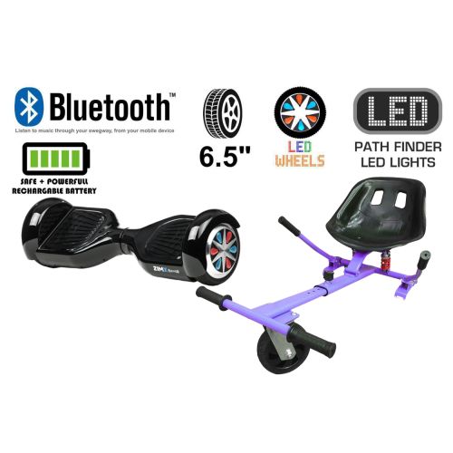 Black Bluetooth Swegway Segway Hoverboard and HK5 Purple