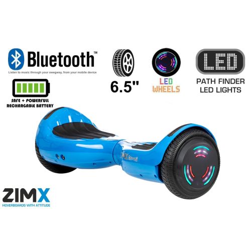 Blue Hoverboard Swegway Segway Bluetooth and LED Wheels UL2272 Certified