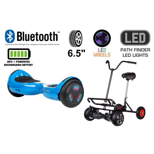 Blue Bluetooth Swegway Segway Hoverboard and BK2 Hoverbike Black