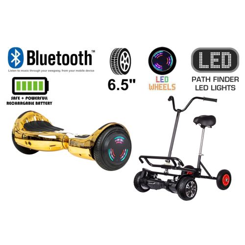 Gold Chrome Bluetooth Swegway Segway Hoverboard and BK2 Hoverbike Black