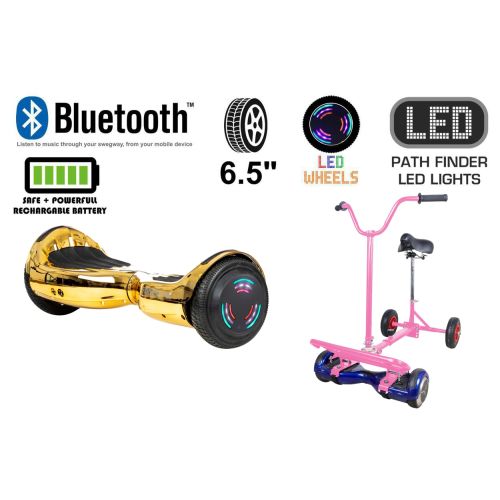 Gold Chrome Bluetooth Swegway Segway Hoverboard and BK2 Hoverbike Pink