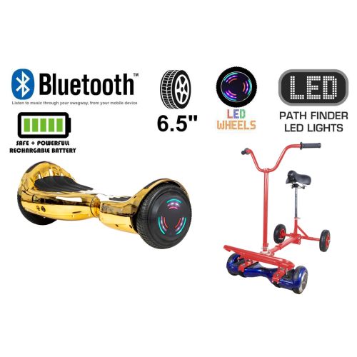 Gold Chrome Bluetooth Swegway Segway Hoverboard and BK2 Hoverbike Red