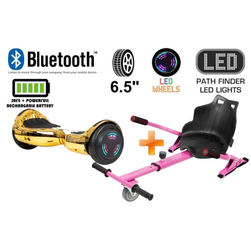 Gold Chrome Bluetooth Swegway Segway Hoverboard and HK4 Pink