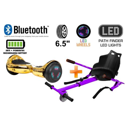 Gold Chrome Bluetooth Swegway Segway Hoverboard and HK4 Purple