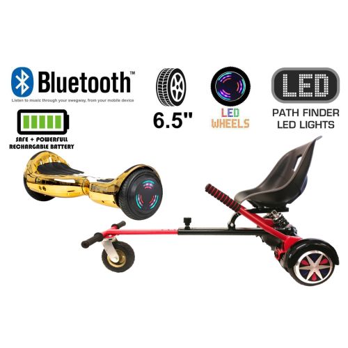 Gold Chrome Bluetooth Swegway Segway Hoverboard and HK5