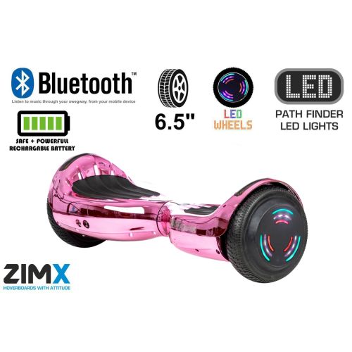 Pink Chrome Hoverboard Swegway Segway Bluetooth and LED Wheels UL2272 Certified