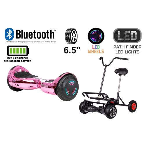Pink Chrome Bluetooth Swegway Segway Hoverboard and BK2 Hoverbike Black