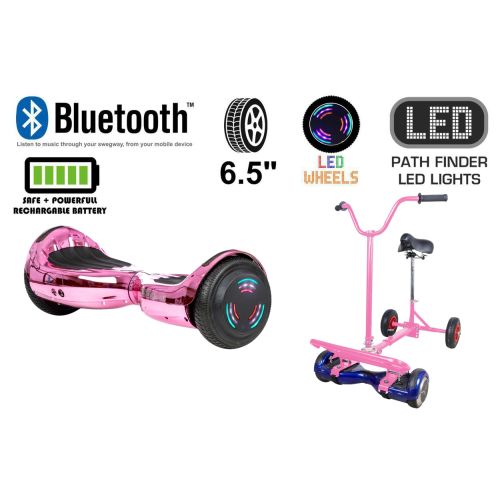 Pink Chrome Bluetooth Swegway Segway Hoverboard and BK2 Hoverbike Pink