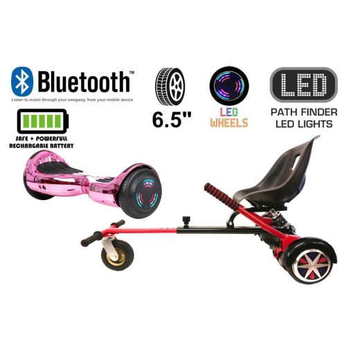 Pink Chrome Bluetooth Swegway Segway Hoverboard and HK5