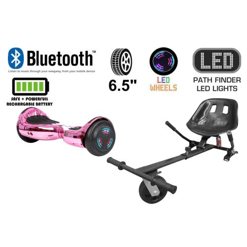 Pink Chrome Bluetooth Swegway Segway Hoverboard and HK5 Black